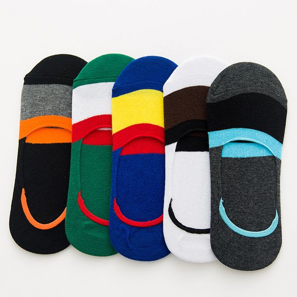 

5pairs men's and women's floor socks cotton short socks, Black