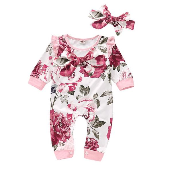 

children's clothing flower print jumpsuit romper, Blue