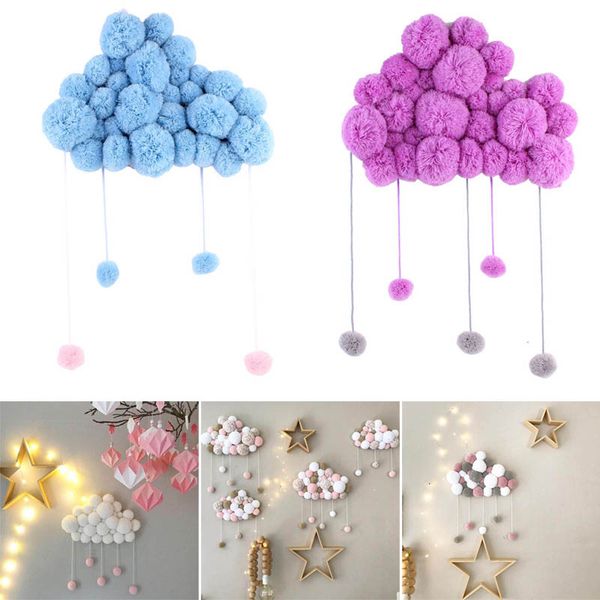 

fluff cloud raindrop hanging ornament kids room decoration cloud hanging decor sep99