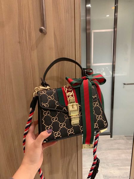 

1wan padlock bag chain crossbody shoulder bags women flower printing handbags flap messenger bags brands bag