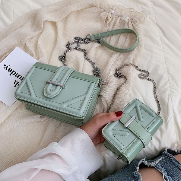 

square shape pu leather mini crossbody bags for women 2019 fshion chain shoulder messenger bag female travel handbags and purses