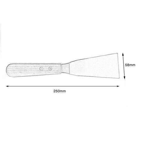 

stainless steel pancake turner spatula scoop with wooden handle tableware kitchen tools baking pastry tool kitchen accessories bbq tools a