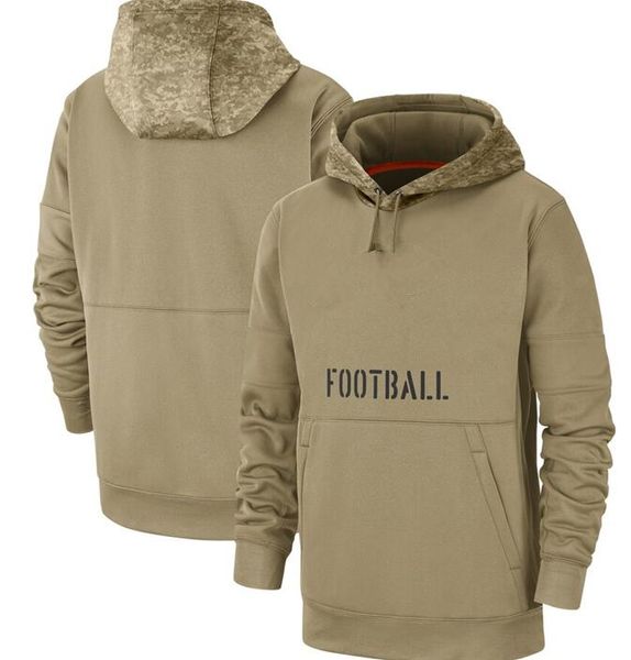 

new tan 2019 salute sideline therma pullover hoodie team football hoodies size s-xxxl all teams screen print graphics adults womne's ki, Black;red