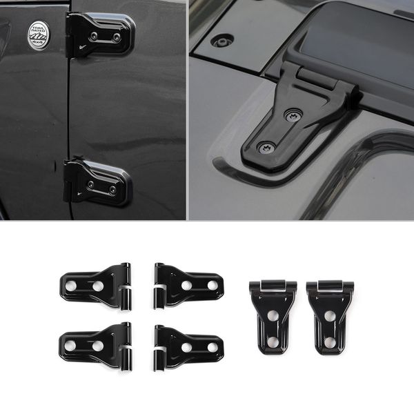 

abs black door hinge 2door version decoraion 12pcs for jeep wrangler jl 2018+ factory outlet high quatlity auto exterior accessories