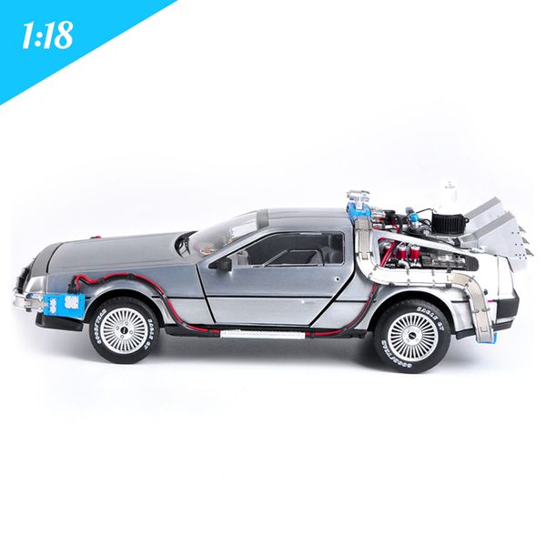 

1:18 Diecast Model Cars Arabalar Dmc 12 Delorean Time Back To The Future Car Toys Metal Car Model For Kid Toys Gift Collection