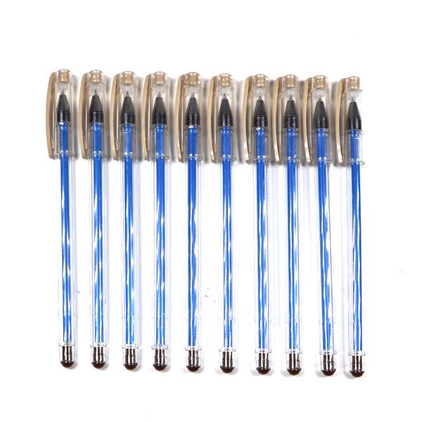 

10pcs / lot) 0.5mm black ink gel pen school office writing stationery writing fluent continuous ink gel pen