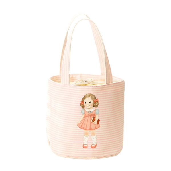 

мультфильм сумки обед для женщин дети симпатичные куклы lunch box круглый cooler tote водонепроницаемый портативный изолированный пикник еды