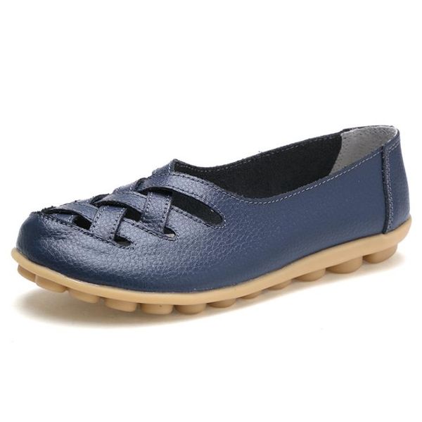 

women flats casual shoes leather soft bottom comfortable women's shoes 161, Black