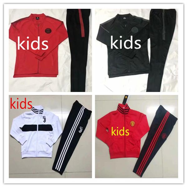 

Paris kids soccer jackets PSG uniforms sportswear Jacket kit Ronaldo Mbappe Neymar jr Training suit kids football Tracksuit jackets