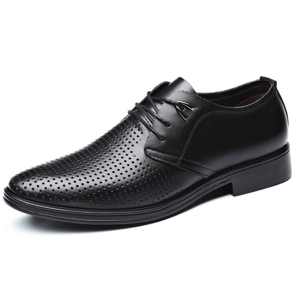 

2019 men's shoes fashion mens formal leather office dress low heels low finger comfortable big size 38-47 drop ship a3-72, Black