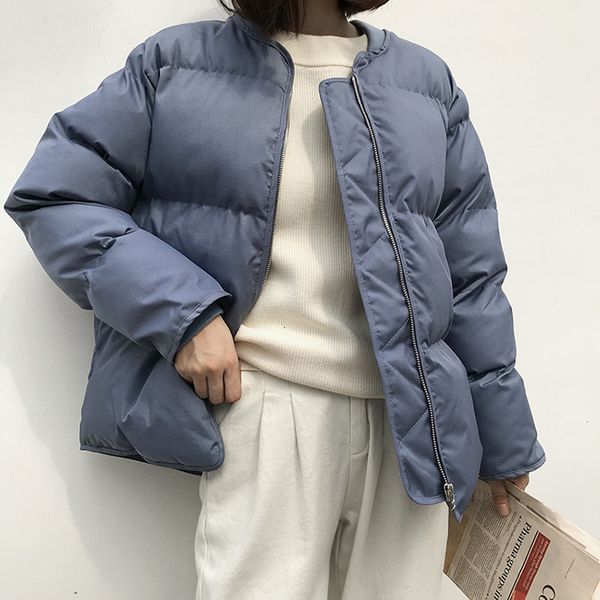 

new arrival fashion brand winter bread style fluffy thicker down cotton coat female literary art warm down cotton coat wq774 y190926, Black;white