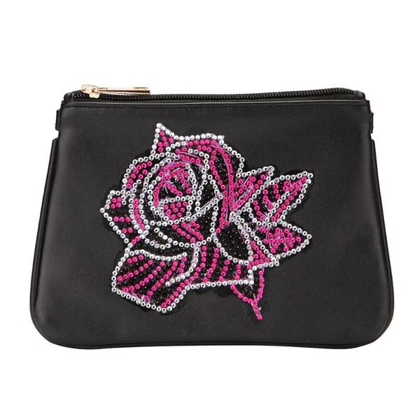 

women clutch fashion diy diamond embroidery leather handbags unique wallet money phone pouch clutch bag retro handbag g2