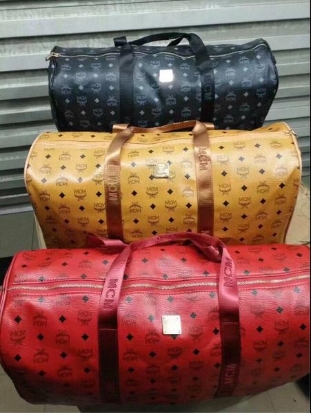 

Luxury 2019 brand men women travel bag pu leather duffle bag brand de igner luggage handbag large capacity port bag