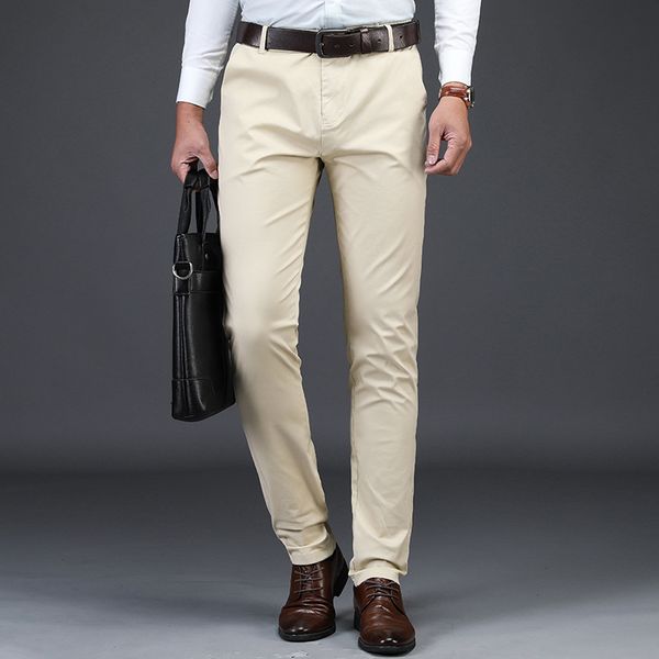 

men's spring autumn casual pants simple wild youth straight pants, Black