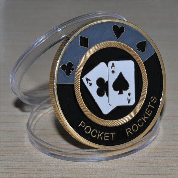 2020 Metal Poker Card Guard Protector Porker Stars Cards Metal Souvenir Craft Poker Chips Dealer