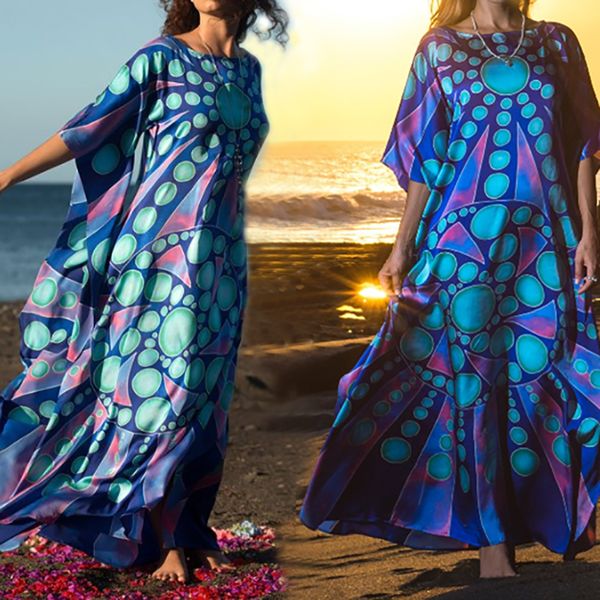 

plus size cotton beach cover up dresses 2019 womens beachwear cover ups beach tunic sarong pareos de playa mujer bikini dress, Blue;gray