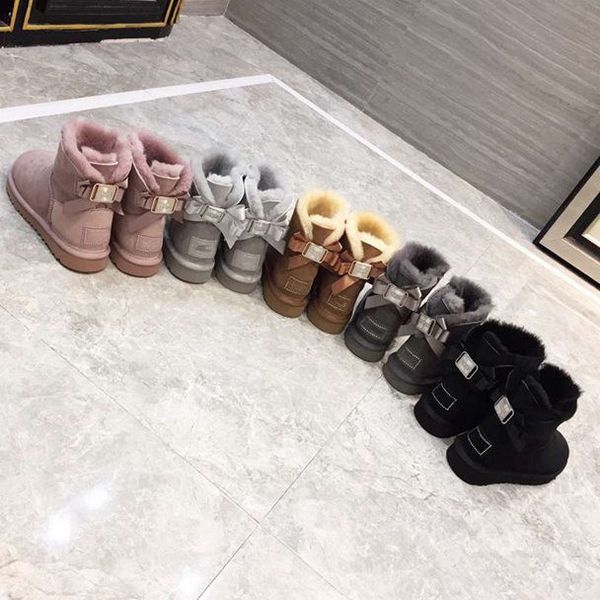 

2020 fashion snow winter ankle black grey chestnut navy womens girl shoes wgg leather women australia classic kneel half long boots