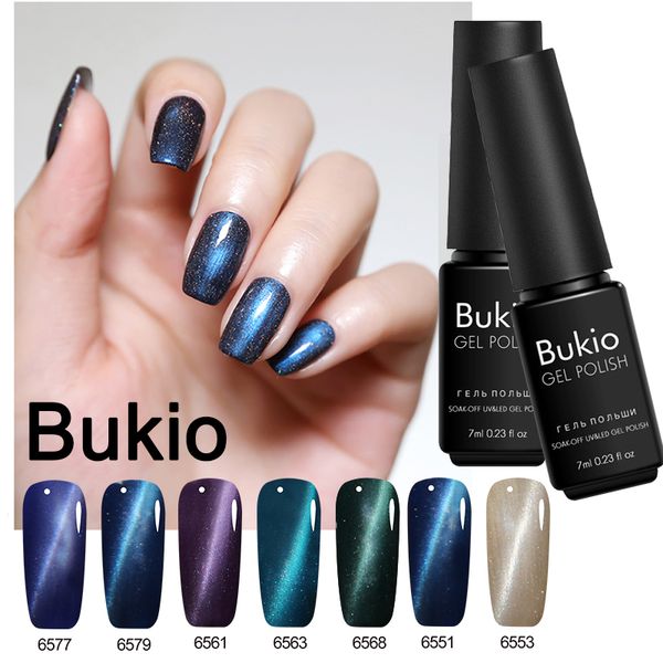 

bukio 7ml 3d red cat eye lucky colorful gel lacquer uv gel nail polish long last magnet hybrid varnish for nail art polygel, Red;pink
