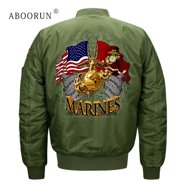 

aboorun плюс размер 8xl мужская мода бомбардировщик куртки сша флаг пилот куртки осень ветровка пальто для мужчин x1169, Black;brown