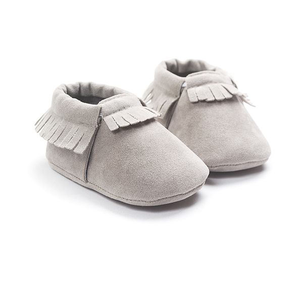

first walkers pu suede leather born baby moccasins soild shoes soft soled non-slip crib walker