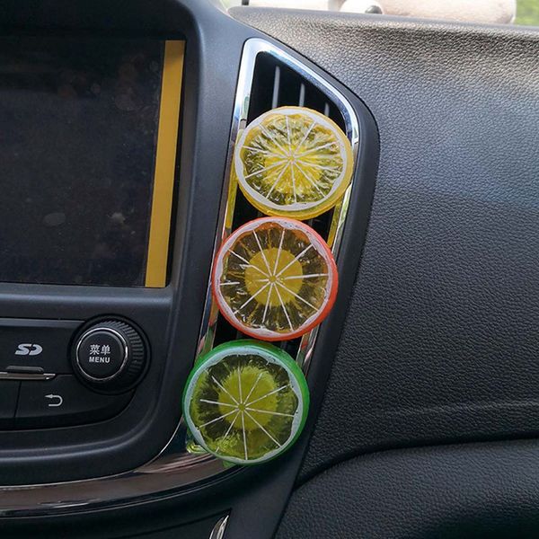 

car air freshener air conditioner vent clip solid fragrance auto outlet perfume lemon shape car-styling interior accessories