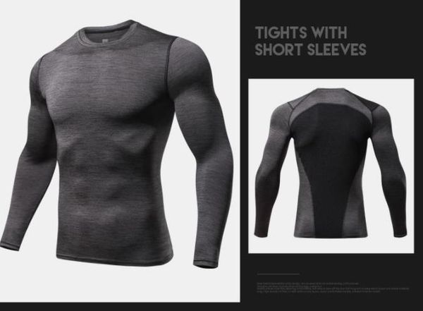 

mens compression tshirts spring autumn new slim fit quick dry fitness