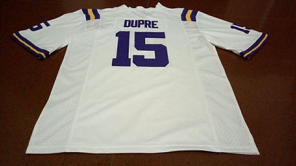 

men purple white #15 malachi dupre lsu tigers alumni college jersey or custom any name or number jersey, Black;red
