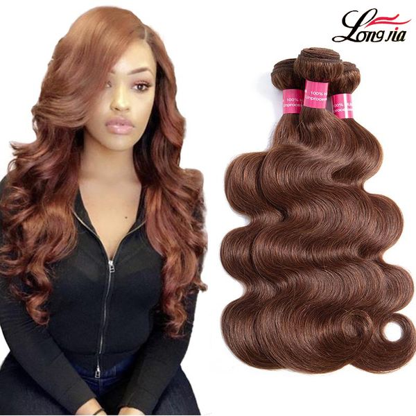 

color 4 malaysian body wave hair bundles virgin human hair weave malaysian body wave human hair extension6602284, Black