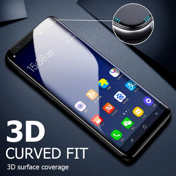 

Для Samsung Galaxy S9 плюс S8 Note9 из закаленного стекла 3D изогнутый протектор экрана для iPhone 8 7 6S X XR XS Max