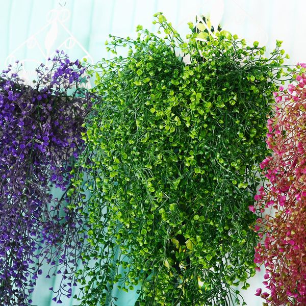 

85cm hanging willow evergreen vine pseudo-green leaf rattan household decor artificial grass for home wall artificial greenery