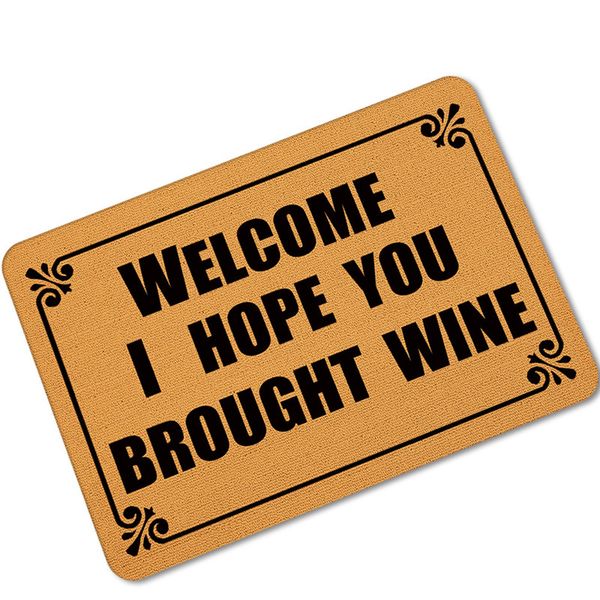 Personalized Welcome Doormat For Entrance Entry Front Door Mats Outdoor Hallway Bathroom Kitchen Floor Mat Carpet Area Rugs Commercial Grade Area Rugs
