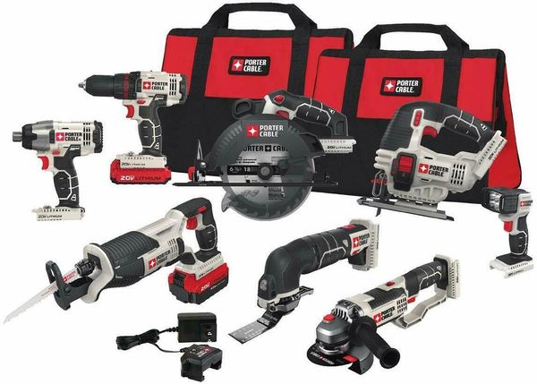 

Портер-кабель 20V MAX Li-Ion 8-Tool Combo Kit PCCK619L8 новый