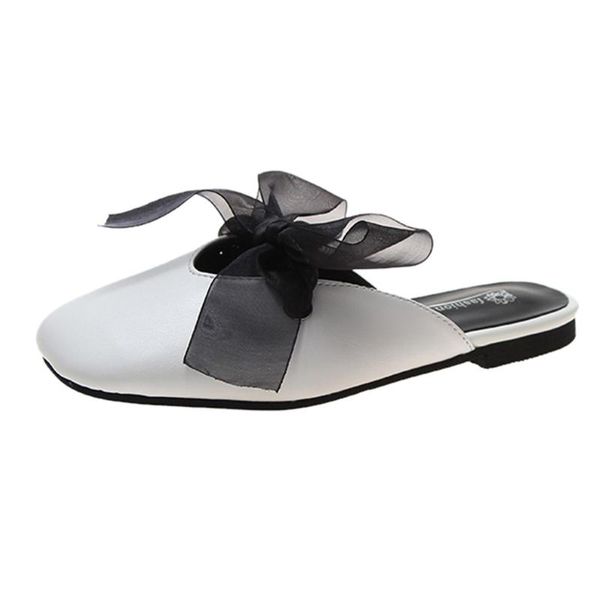 

sagace women's new trend slipper cute bow shoes female fashion casual pure color indoor&outdoor slippers shoes zapatillas mujer, Black