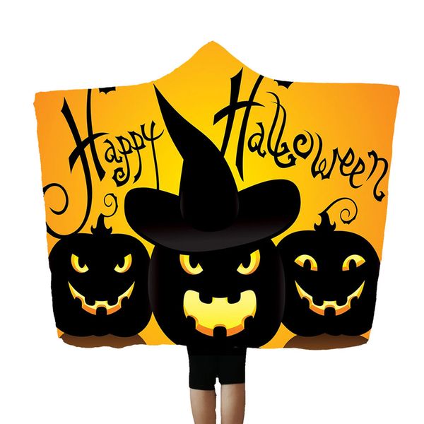 

halloween pumpkin decor halloween hooded blanket cloak cap blanket air conditioning 150x200cm home decoration