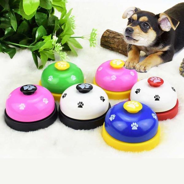 

dog toy training called dinner small bell footprint ring dog toys for teddy puppy pet call pet interactive toys pet supplies