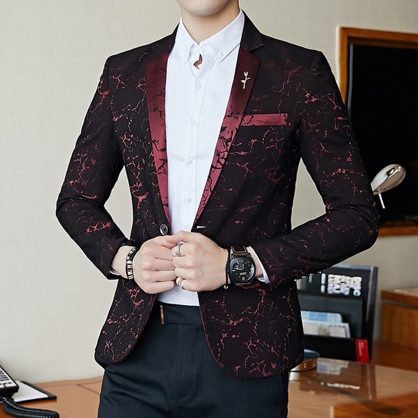 

2019 new spring korean slim trend fashion casual small male slim suit single jacket male blazer homme, White;black