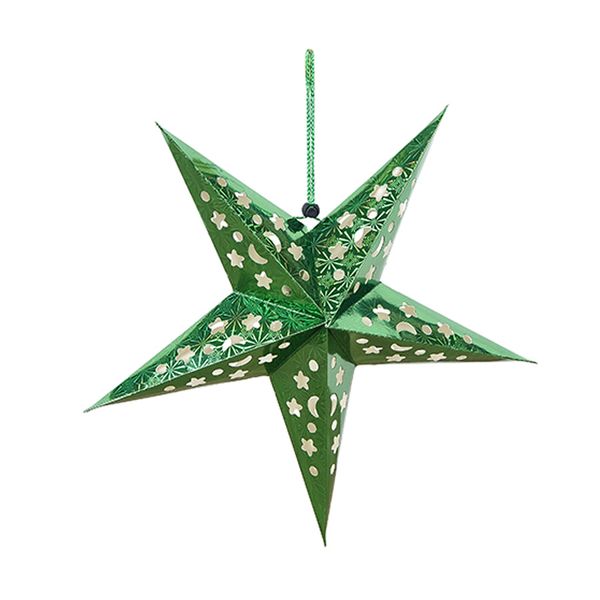 

christmas decoration stars paper three-dimensional five-pointed star pendant festive decoration ceiling ornaments wedding mall