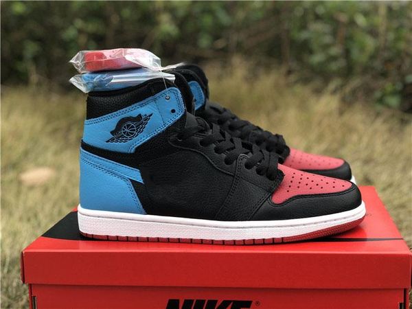 

2020 official authentic1 high og wmns unc to chicago basketball shoes red,black and blue size us 5.5-13 with box