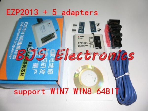 Бесплатная доставка EZP2013 Обновление от EZP2010 Высокоскоростной USB SPI Programmer EZP2011 24 25 93 EEPROM flash bios vista WIN7 + 5 адаптеров