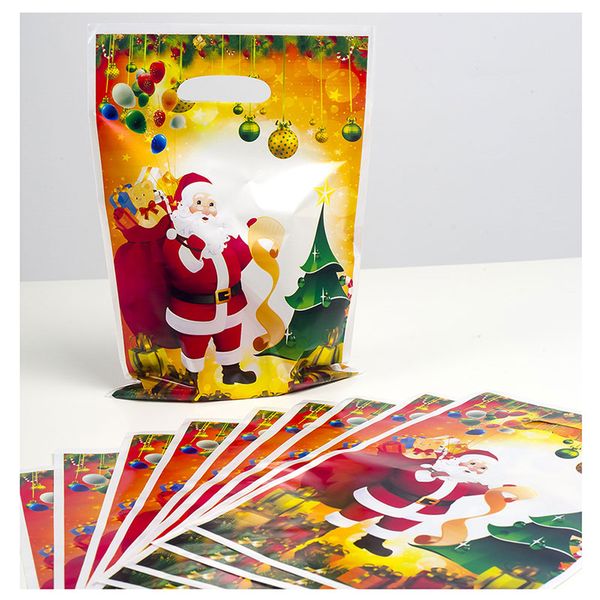 

40pcs/set de noel table decorations disposable pvc christmas gift bags home party ornaments for children new year 2020