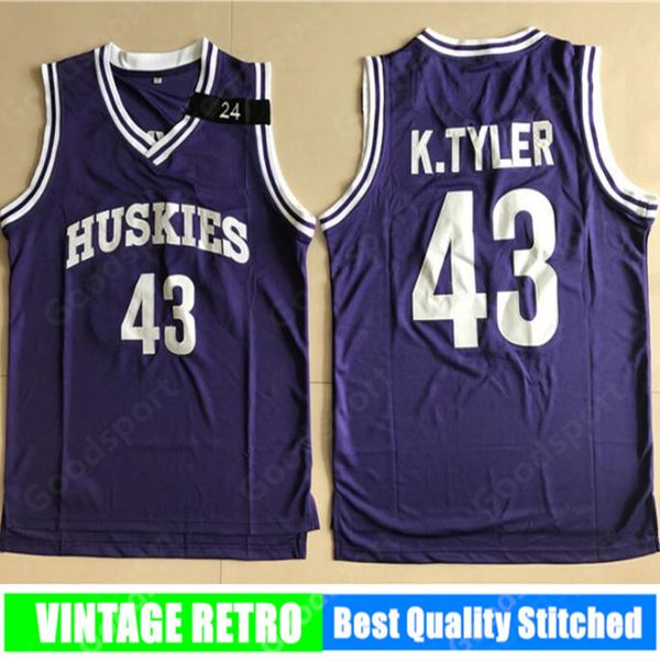 

2019 mens marlon wayans kenny tyler 43 basketball jersey the 6th man blue k.tyler stitched shirt sport sale, Black;red