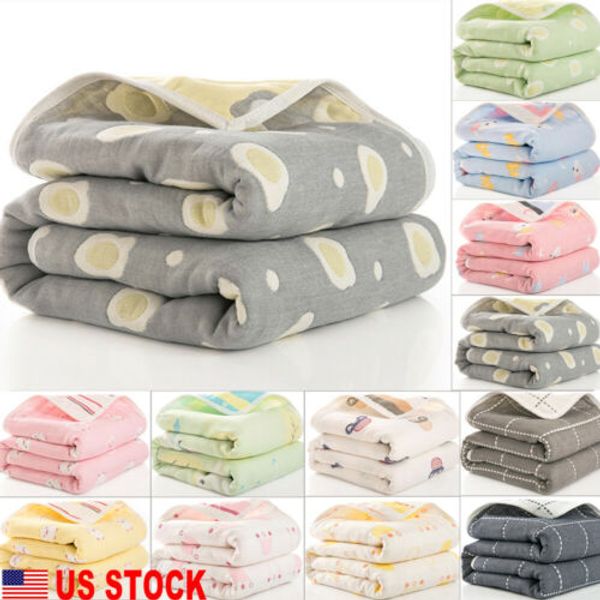

Fashion Newborn Baby Swaddle Blanket Soft Bath Towel Stroller Soft Cotton Cover Size 110*110&115*120CM