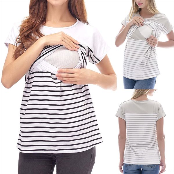 

l01006 women's summer striped t-shirt l01006 women's summer striped t-shirt, White