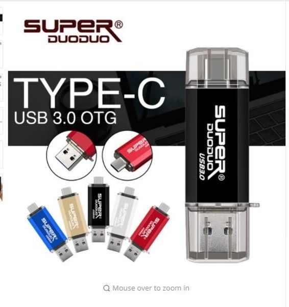 

ell colorful usb 3.0 type-c metal usb flash drive pendrive 16gb 32gb 64gb 128gb key usb stick pen drive flash usb3.0 for typec phone