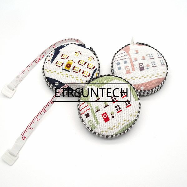 

150cm portable centimeter inch ruler tape measure fabric covered tailor ruler sewing tools accessories wedding gifts, Black