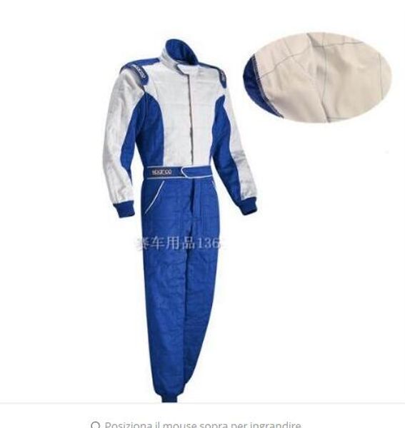 

men's and women's motorcycle conjoined racing suit kart practice clothing bright face f1 conjoined racing suit car drift trainin, Black;blue