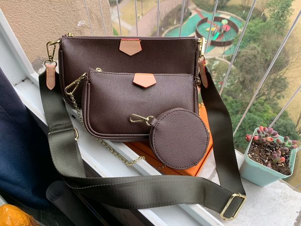 

m44823 flower luxury purse letter handbag chain pcs bags women 3 women designer purse strap shoulder shoulder bag waist bags ohsaw, Red;black