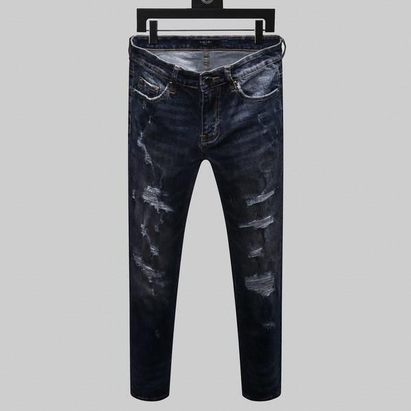 

new men jeans autumn casual trousers 2020 jeans clothing *212, Blue