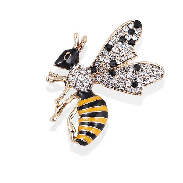 

day korean cartoon lovely alloy oil dripping big wasp bees brooch insect pin buckle accessories ornaments woman, Gray