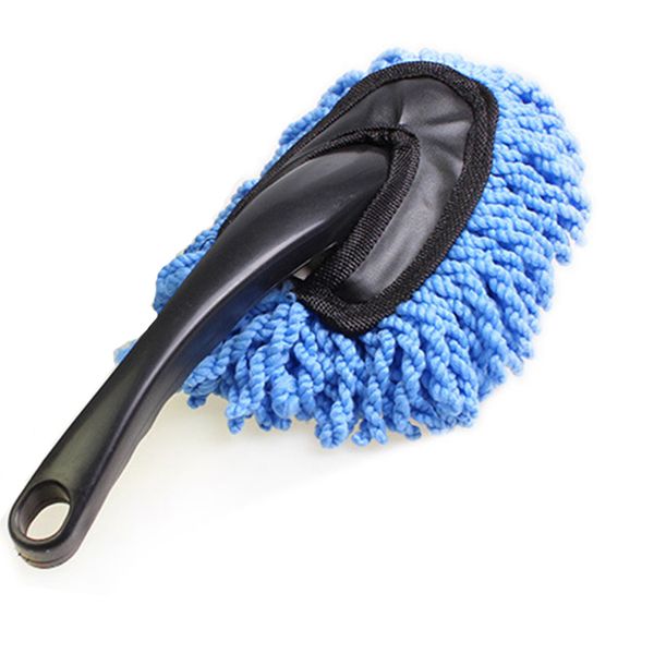 

microfiber auto window cleaner long handle car wash brush dust car care windshield shine towel washable cleaning